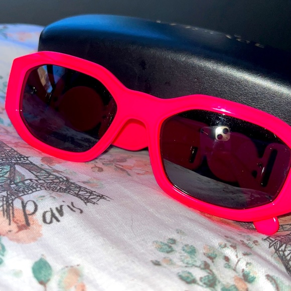 Versace Neon Pink Sunglasses - Picture 4 of 8